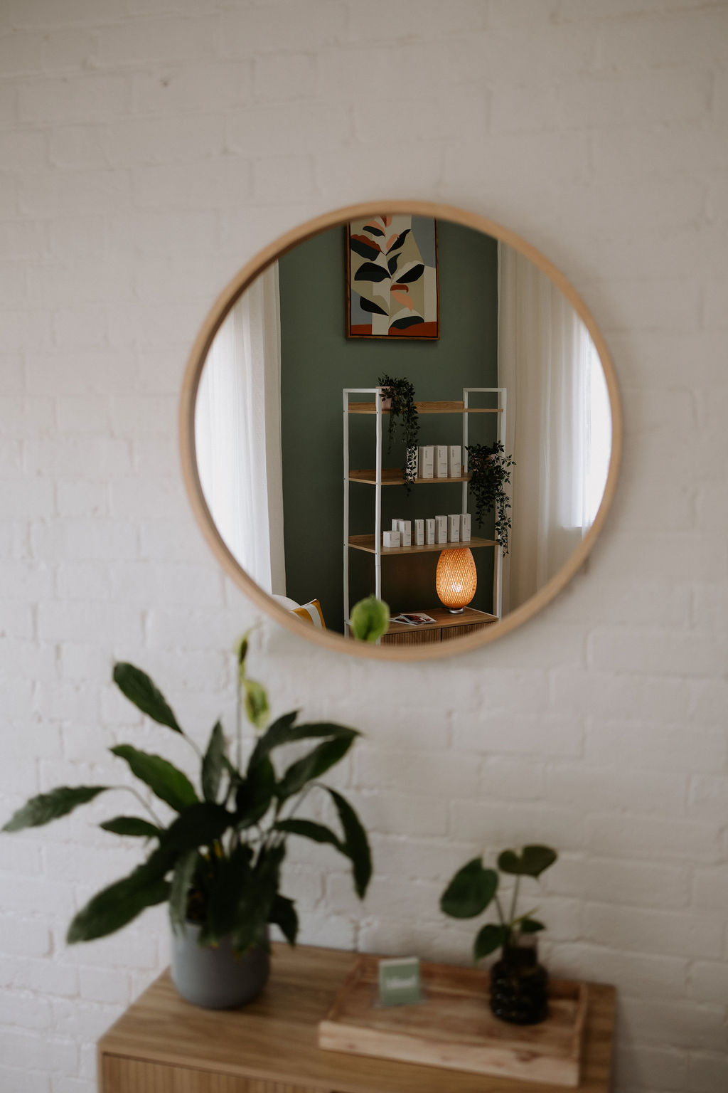 Studio mirror and reception